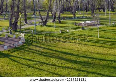 Spring view of Micalaca Park in Arad, Romania, Europe                            