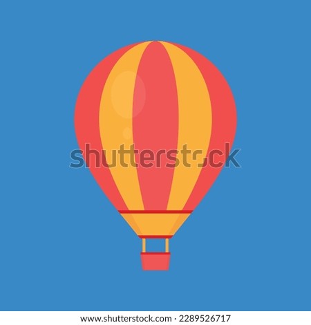 Hot air balloon icon vector flat illustration