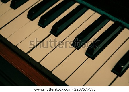 The keys of an old piano