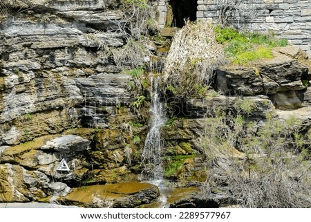 waterfall in forest, beautiful photo digital picture