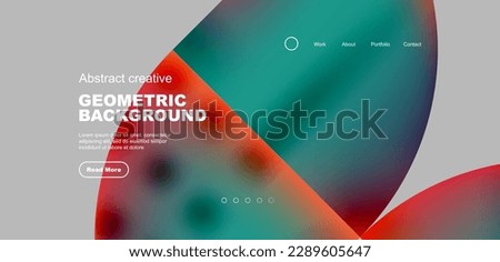 Circles, round shapes and lines with fluid gradients abstract background. Vector illustration for wallpaper, banner, background, leaflet, catalog, cover, flyer