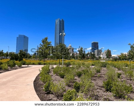 Oklahoma City skyline from Scissortail Park