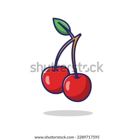 cherry logo design vector template