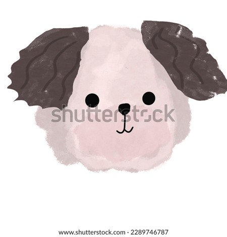 Cute dog clip art brown and white PNG transparent background shih tzu