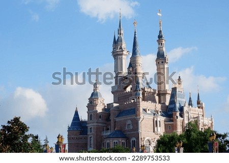 Shanghai Disneyland is a theme park located in Chuansha New Town, Pudong, Shanghai, China, Royalty-Free Stock Photo #2289753533