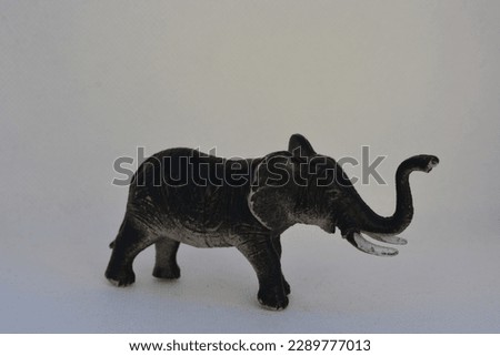 Elephant isolated on white background. Elephant Toy For Kids, Toy elephant figurine. Isolated on white.