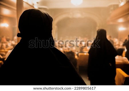 hijab silhouette for banner background