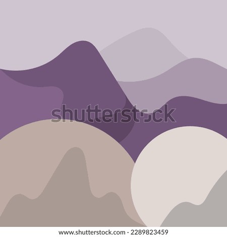 Landscape Mountains Background. Contemporary modern wallpapper trendy vector illustrations