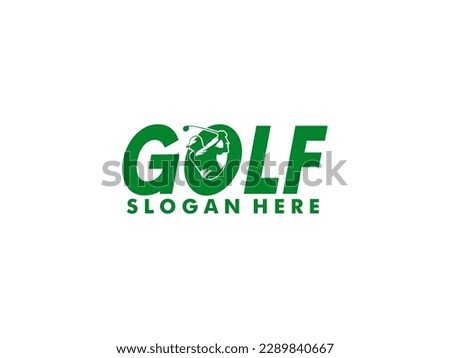 Creative Golf Sport Logo, Modern professional golf template logo design