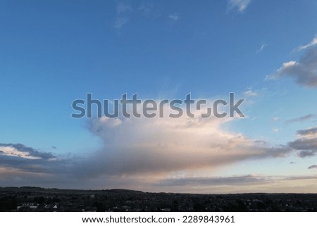 Gorgeous High Angle View of Clouds During Sunset over England
