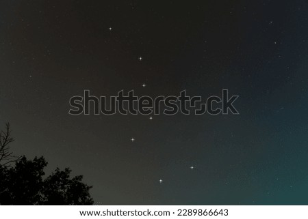 Ursa Major is primarily known from the asterism of its main seven stars, known as the "Big Dipper, Royalty-Free Stock Photo #2289866643