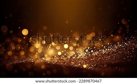 Dark shiny golden glitter background.