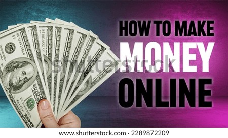 YouTube Thumbnail | How To Make Money ONLINE Royalty-Free Stock Photo #2289872209