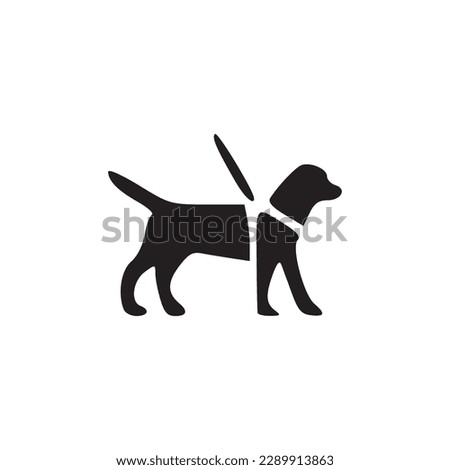 black dog icon design template