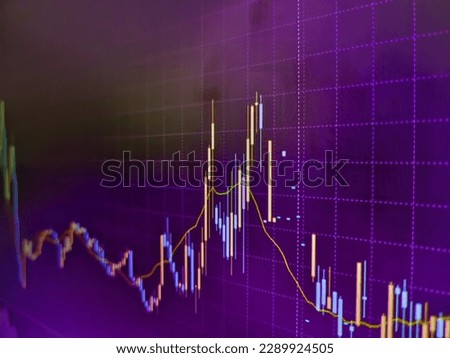 Digital money, banking, investment, finance and business concept. Stock market price display. Concept of stock market and financial success