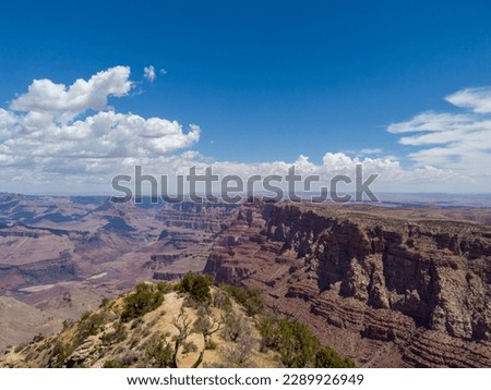 The South Rim of the Grand Canyon National Park, carved by the Colorado River in Arizona, USA. Amazing natural geological formation. The Desert View Point. Royalty-Free Stock Photo #2289926949