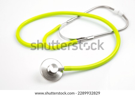 stethoscope on a white background. heart rate medical instrument