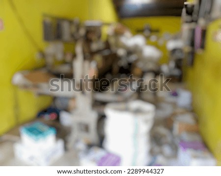 Blur photo of paper cutting and printing