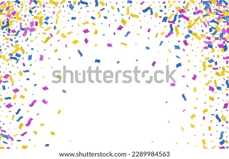 Colorful confetti on white background. Vector illustration. Eps 10.