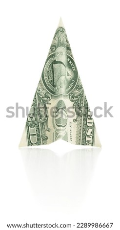 Dollar Bill Space Rocket Shuttle Royalty-Free Stock Photo #2289986667
