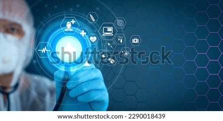 Medical technology in clinic or hospital. Treatment and use of computer technologies in medicine. Royalty-Free Stock Photo #2290018439
