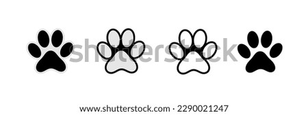Different animal paw print vector illustrations 10 eps.