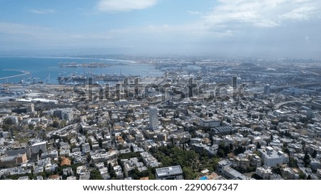 Haifa northern Israeli port city. Royalty-Free Stock Photo #2290067347