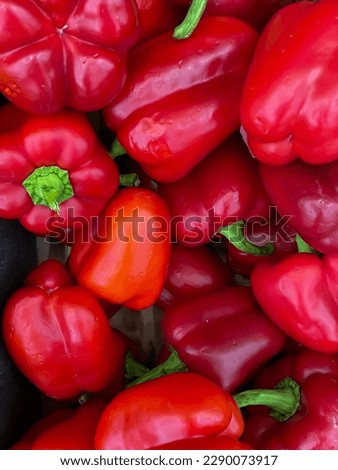 a Bulgarian pepper vitamins vegetables healthy food proper nutrition as a background