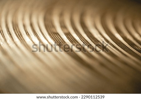 Close up of hi hat surface, drum cymbal close-up. Royalty-Free Stock Photo #2290112539