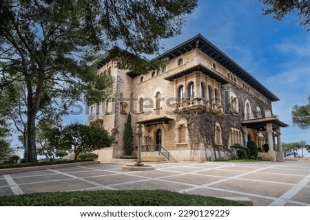 Marivent Palace, summer residence of the Spanish royal family, Cala Mayor, Palma, Majorca, Balearic Islands, Spain