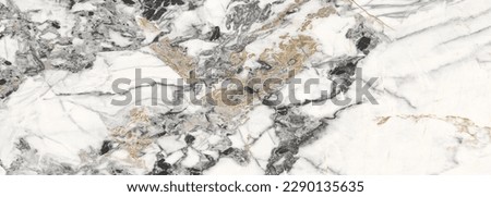 Luxury White Gold Marble texture background vector. Panoramic Marbling texture design for Banner, invitation, wallpaper, headers, website, packaging design template.
