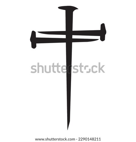 Nail Cross Christian Nail Cross Vector illustrator