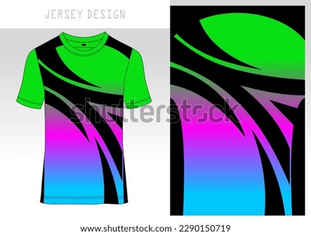 Fabric textile for Sport t-shirt ,Soccer jersey mockup for sports club. uniform front view.