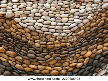 Stone pattern, pattern of wall or footpath setting up by nature stone with cement.