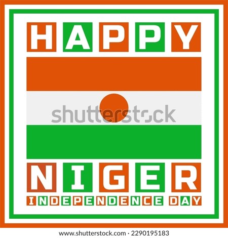 Happy Niger independence day Vector Template Design Illustration