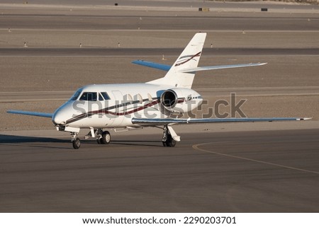 Old business jet in North Las Vegas in Nevada