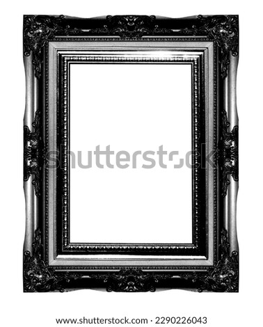 Black photo frame, yang texture, white background
