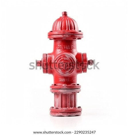 red fire hydrant isolated on a white background Royalty-Free Stock Photo #2290235247