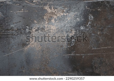 Photo texture of burnt metal in soot