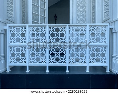 Abstract background with Islamic ornament, arabic geometric texture. Mosque fence motif
