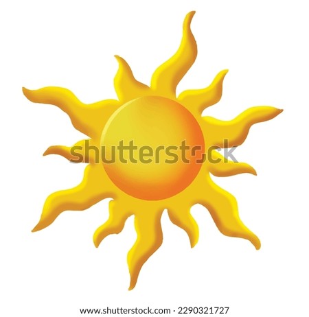 cute cartoon sun clipart page page for kids. Vector illustration for children. Vector illustration of sun on white background.



