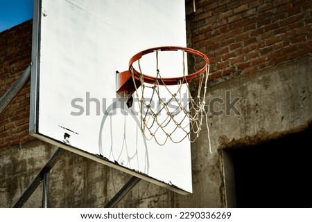 Basketball playground in exteriors, urban area