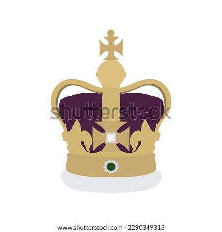 St Edward's Crown simple vector illustration on a white background