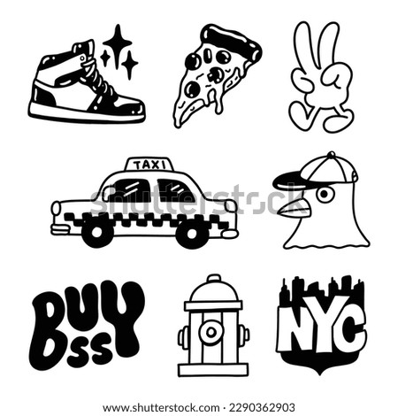 Set of illustration Hand drawing Doodles icons