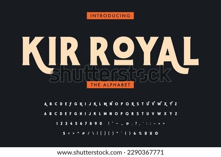 A modern decorative bold Font with a set of ligatures, this font is perfect for logotypes and headlines Royalty-Free Stock Photo #2290367771