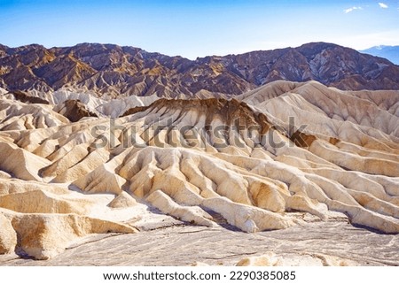 Zabriskie Point's signature rock formations, Death Valley National Park, California Royalty-Free Stock Photo #2290385085