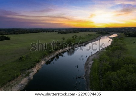 a view of the Guadalupe in Spring Branch  Royalty-Free Stock Photo #2290394435
