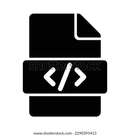 Code File Format Icon, Vector Graphics