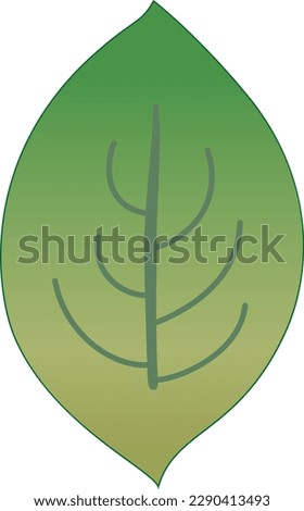 Simple beautiful leaf icon illustration