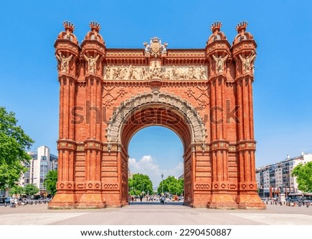 Triumphal Arch (Arc de Triomf) in Barcelona, Spain Royalty-Free Stock Photo #2290450887